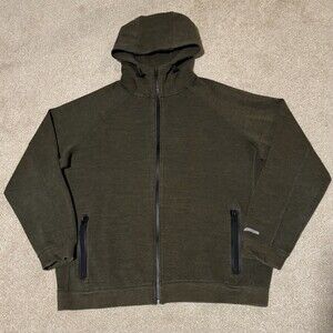 American Eagle Mens Active Flex Hoodie Full Zip Sweatshirt Pockets Green, Sz XXL